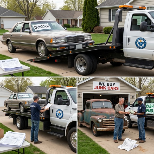 donate vs junk car Illinois - tax deduction compared to cash sale