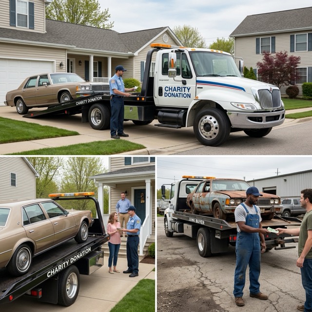 car donation process Illinois - charity pickup workflow vs junk buyer pickup