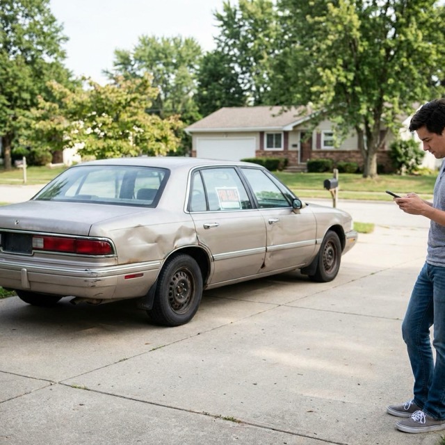 how to junk a car Illinois - step by step process from quote to pickup
