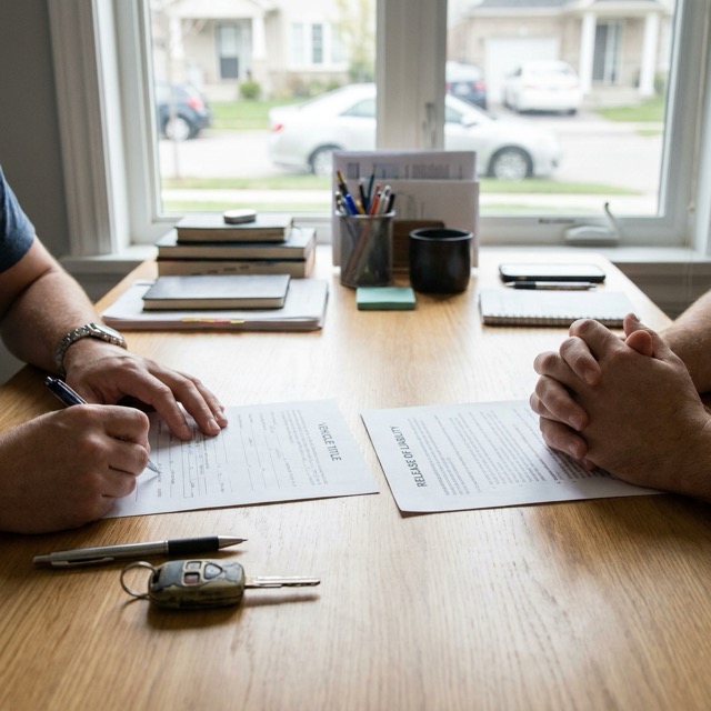 junk car paperwork Illinois - title signing and release of liability