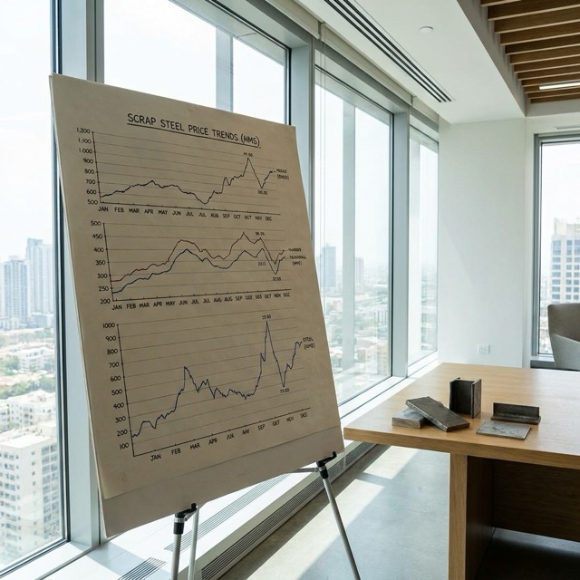 scrap steel price chart Illinois - monthly HMS pricing trends
