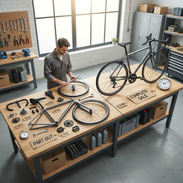 part out vs complete sale comparison Illinois - revenue and time cost breakdown