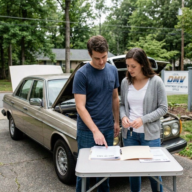 sell car without title Illinois - paperwork alternatives and DMV options