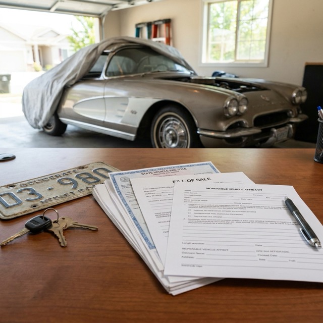 non running car paperwork Illinois - title transfer for inoperable vehicles