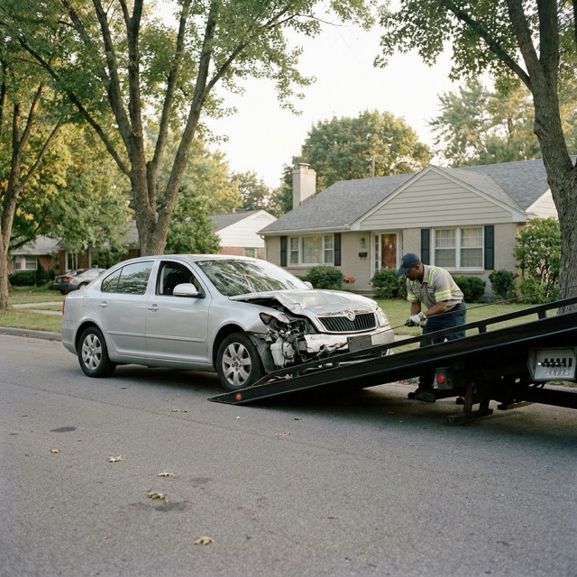 sell wrecked car Florida - collision damage vehicle pickup process